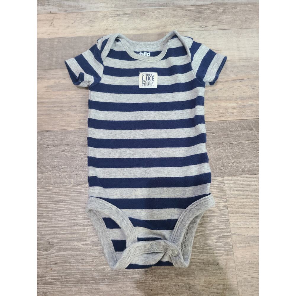 Child of mine by carters 0-3 months striped one piece